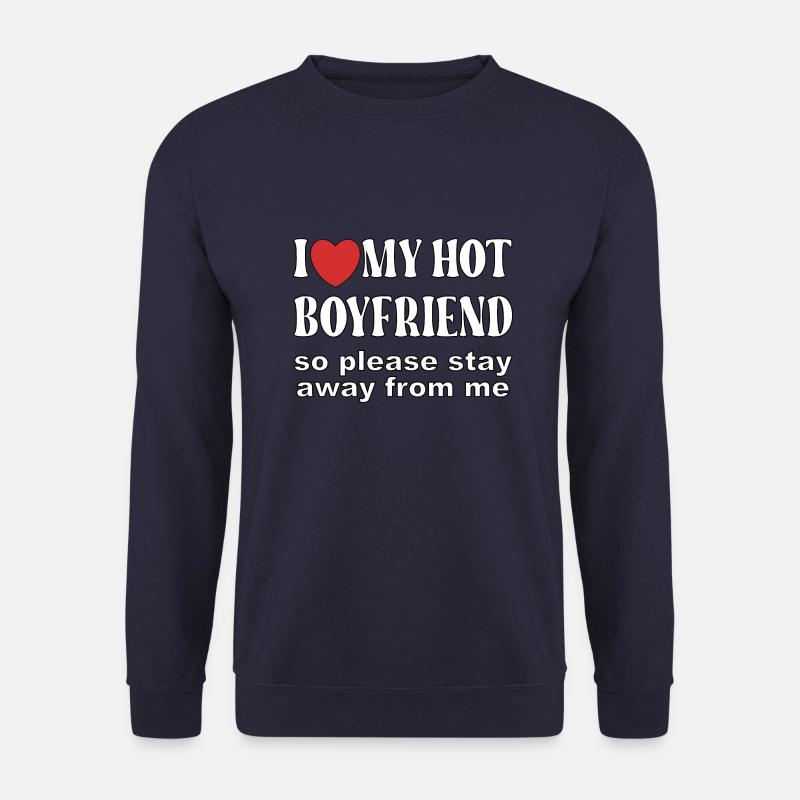 J’aime mon petit ami chaud - Sweat-shirt Unisexe - marine