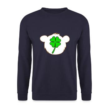 Heureux ours mignons trèfle - Sweat-shirt Unisexe - marine - Devant - Alina (178cm) & Michal (187cm)