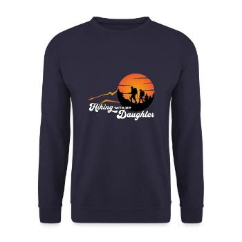 Randonner avec ma fille - wandern mit Tochter - Sweat-shirt Unisexe - marine - Devant - Alina (178cm) & Michal (187cm)