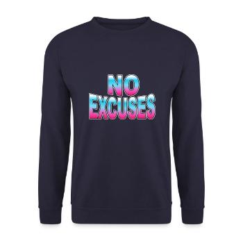 No Excuses - Unisex Sweatshirt - navy - Front - Alina (178cm) & Michal (187cm)