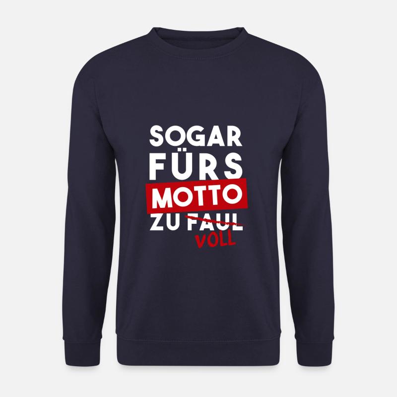 Sogar für's Motto zu voll Abschluss Abschlusspulli - Unisex Pullover - Navy