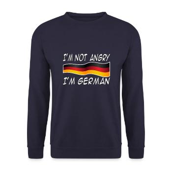Je ne suis pas fâché, je suis allemand - Sweat-shirt Unisexe - marine - Devant - Alina (178cm) & Michal (187cm)