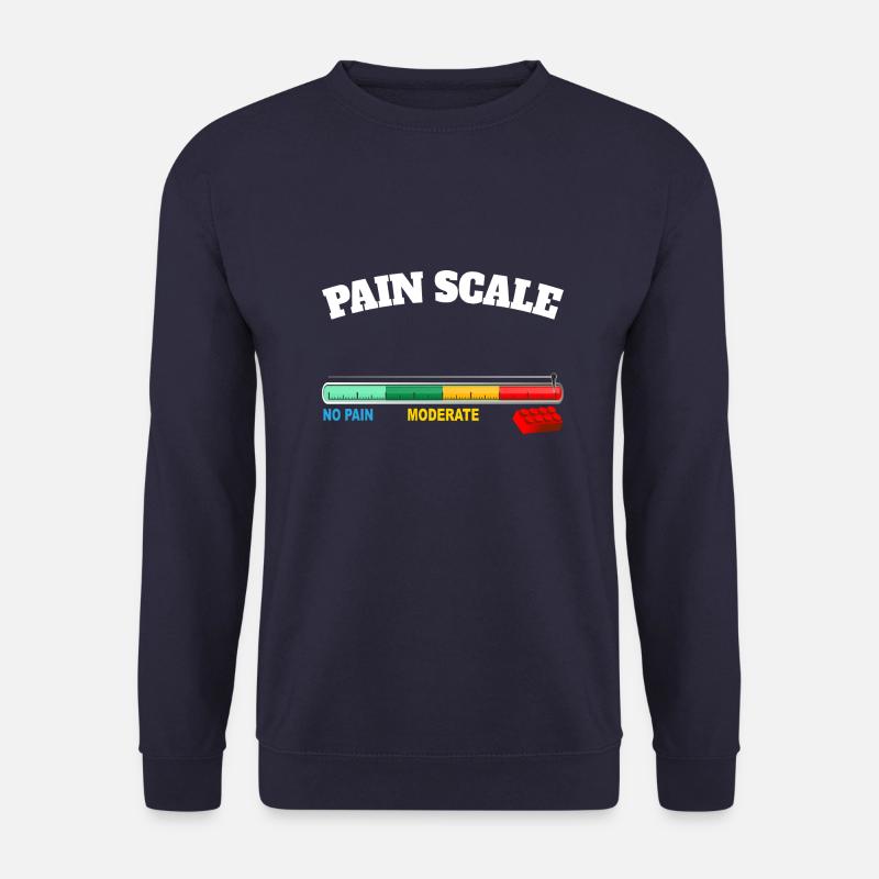 Building Blocks pain scale humor design - Unisex Pullover - Navy