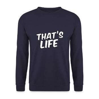 That's life - Unisex Sweatshirt - navy - Front - Alina (178cm) & Michal (187cm)