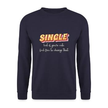 Célibataire - Sweat-shirt Unisexe - marine - Devant - Alina (178cm) & Michal (187cm)