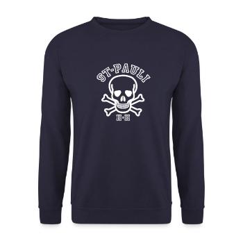Crâne St-Pauli - Sweat-shirt Unisexe - marine - Devant - Alina (178cm) & Michal (187cm)