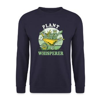 Plant Whisperer - Unisex Sweatshirt - navy - Front - Alina (178cm) & Michal (187cm)