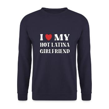 J’adore ma copine latina sexy - Sweat-shirt Unisexe - marine - Devant - Alina (178cm) & Michal (187cm)