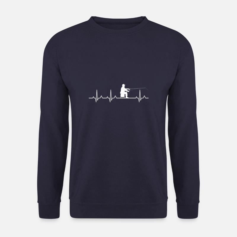 Angler Angeln Herzschlag - Unisex Pullover - Navy