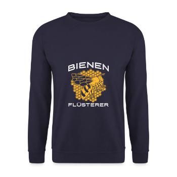 Bienen Flüsterer - Imker - Unisex Pullover - Navy - Vorne - Alina (178cm) & Michal (187cm)