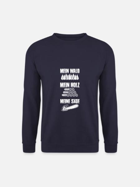 Mein Wald mein Holz meine Säge - Unisex Pullover - Navy