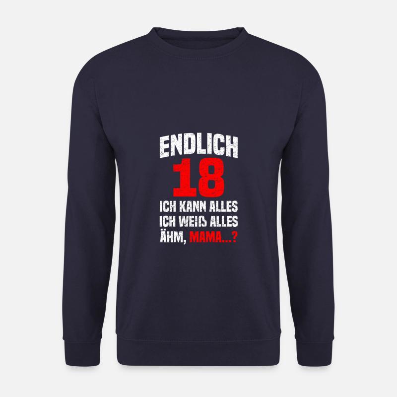 Endlich 18 - 18. Geburtstag - Unisex Pullover - Navy