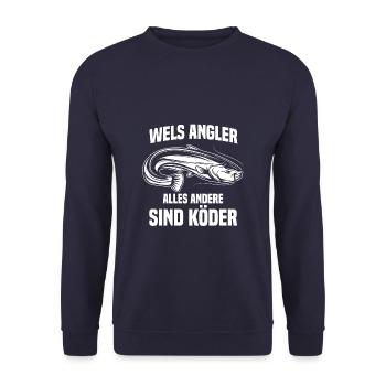 Wels Angler - Unisex Pullover - Navy - Vorne - Alina (178cm) & Michal (187cm)