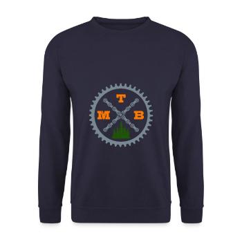 MTB Fahrrad - Unisex Pullover - Navy - Vorne - Alina (178cm) & Michal (187cm)