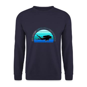 C’est toujours la saison de plongée quelque part - Sweat-shirt Unisexe - marine - Devant - Alina (178cm) & Michal (187cm)
