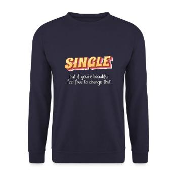 Célibataire - Sweat-shirt Unisexe - marine - Devant - Alina (178cm) & Michal (187cm)