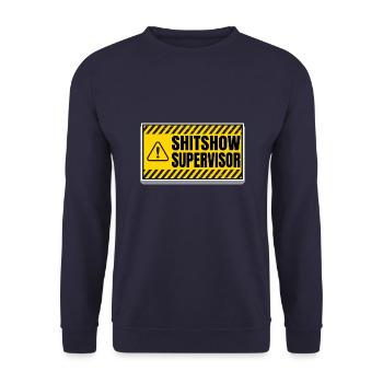 Shit Show Supervisor - Unisex Pullover - Navy - Vorne - Alina (178cm) & Michal (187cm)