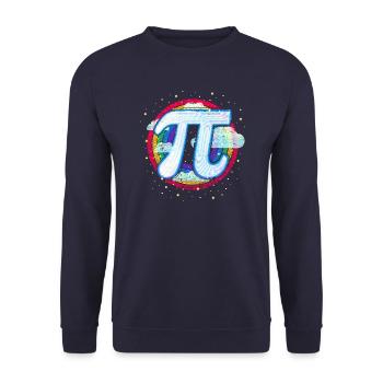 Pi (Regenbogen) - Unisex Pullover - Navy - Vorne - Alina (178cm) & Michal (187cm)