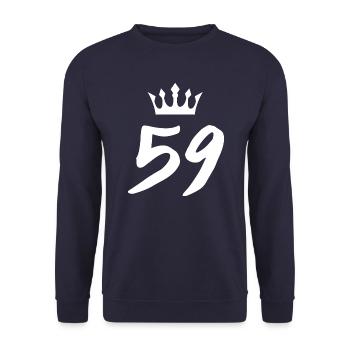 59 Couronne numérique - Sweat-shirt Unisexe - marine - Devant - Alina (178cm) & Michal (187cm)