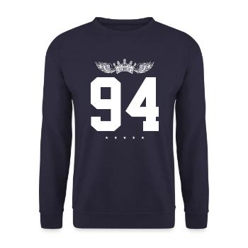94 Couronne numérique - Sweat-shirt Unisexe - marine - Devant - Alina (178cm) & Michal (187cm)