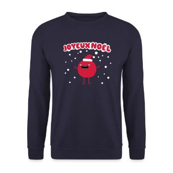 Joyeux Noël - Unisex Pullover - Navy - Vorne - Alina (178cm) & Michal (187cm)