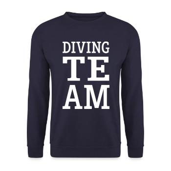 Diving Team - Unisex Sweatshirt - navy - Front - Alina (178cm) & Michal (187cm)