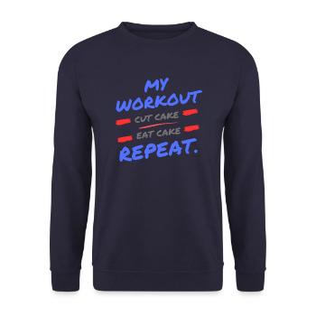 Eat Red Apple Pie - Unisex Sweatshirt - navy - Front - Alina (178cm) & Michal (187cm)