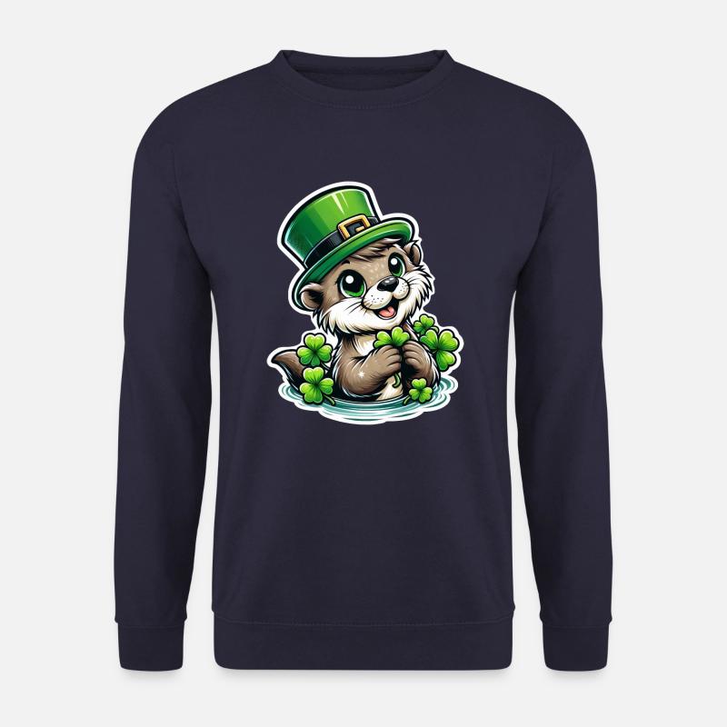 St. Patrick's Otter Fun - Unisex Sweatshirt - navy