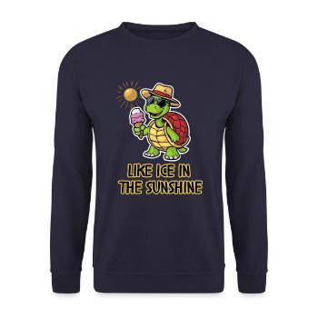Comme de la glace dans la tortue du soleil - Sweat-shirt Unisexe - marine - Devant - Alina (178cm) & Michal (187cm)
