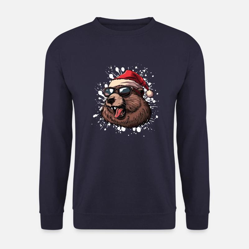 Biber Weihnachten Lustig - Unisex Pullover - Navy