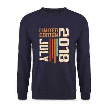 July 2018 Birthday Gift 2018 July 2018 - Unisex Sweatshirt - navy - Front - Alina (178cm) & Michal (187cm)