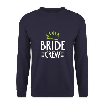 Bride Crew - Unisex Sweatshirt - navy - Front - Alina (178cm) & Michal (187cm)