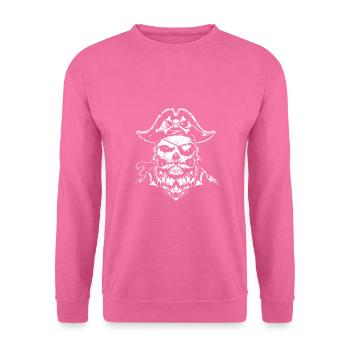 Pirat Skull - Unisex Pullover - Pink - Vorne