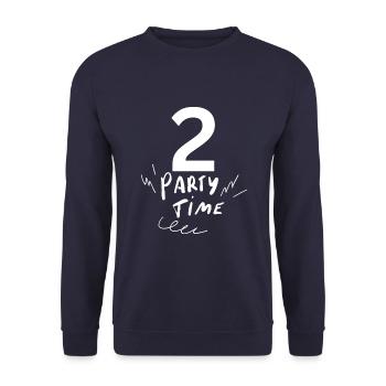 2 - Unisex Sweatshirt - navy - Front - Alina (178cm) & Michal (187cm)