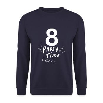8 - Unisex Sweatshirt - navy - Front - Alina (178cm) & Michal (187cm)