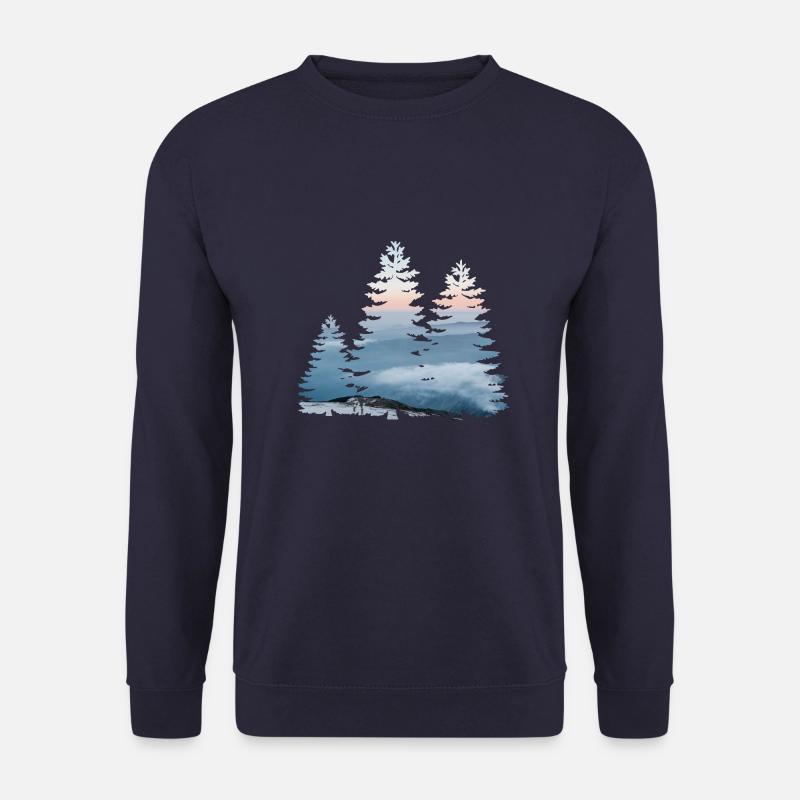 Mountains through the forest - Unisex Sweatshirt - navy
