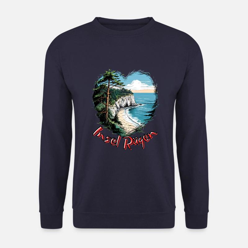 Insel Rügen Deutschland Souvenir Strand Urlaub - Unisex Pullover - Navy