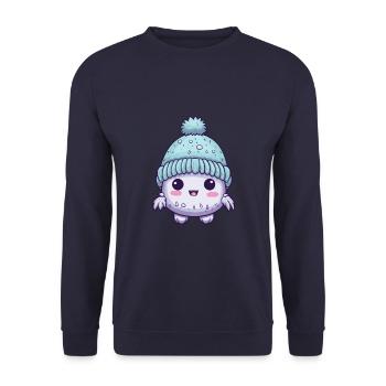 Cold Winter Virus Comic - Unisex Sweatshirt - navy - Front - Alina (178cm) & Michal (187cm)