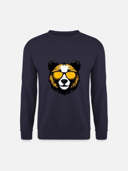 Panda Head Portrait Cool - Unisex Sweatshirt - navy