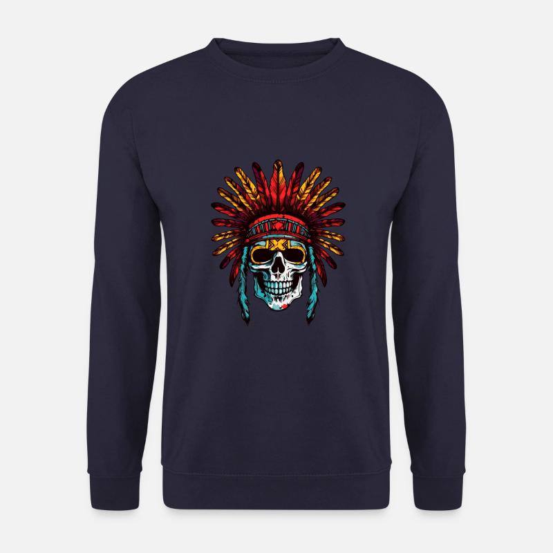 Apache Totenkopf Indianer - Unisex Pullover - Navy