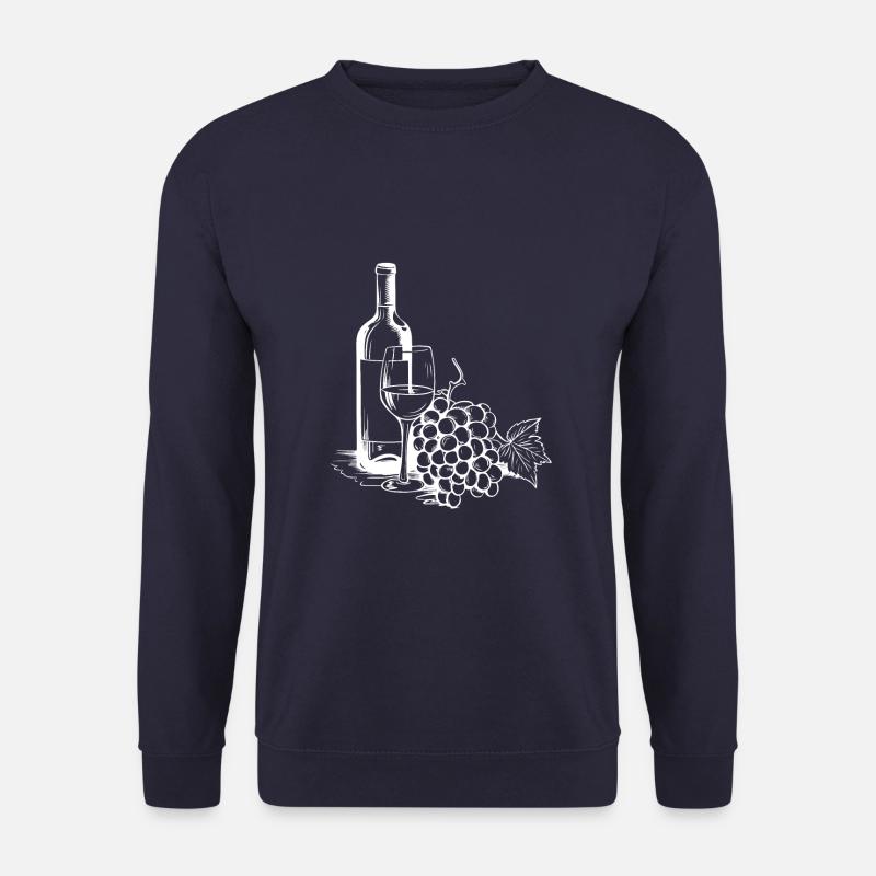 Wine Glass Grapes Wine - Unisex Sweatshirt - navy