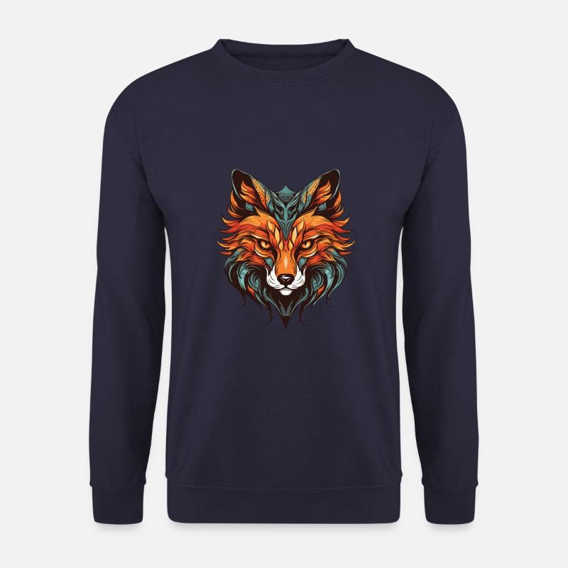 Fox Portrait - Unisex Sweatshirt - navy