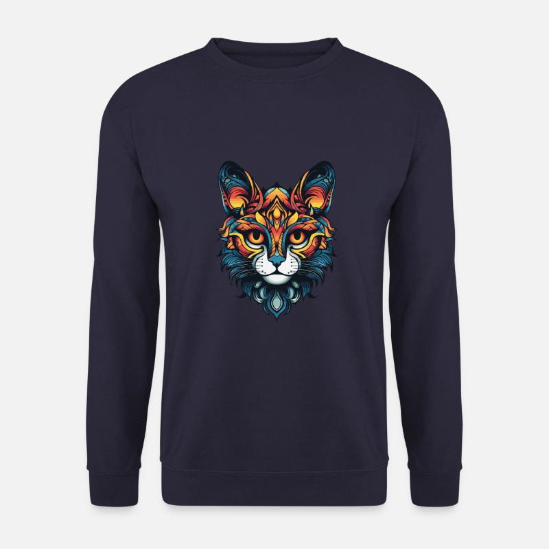 Katze Portrait - Unisex Pullover - Navy