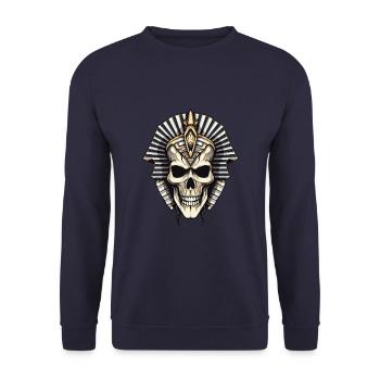 Crâne de pharaon - Sweat-shirt Unisexe - marine - Devant - Alina (178cm) & Michal (187cm)