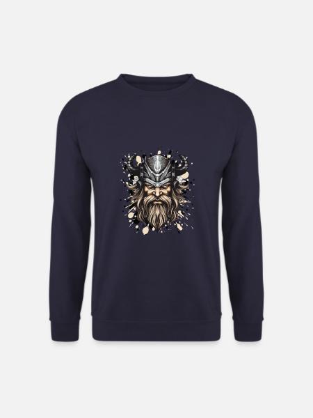 Viking Head Helmet Odin - Unisex Sweatshirt - navy
