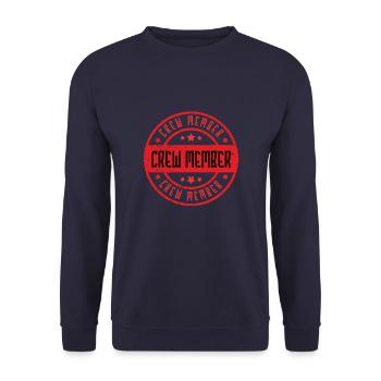 Crew Mitglied - Unisex Pullover - Navy - Vorne - Alina (178cm) & Michal (187cm)