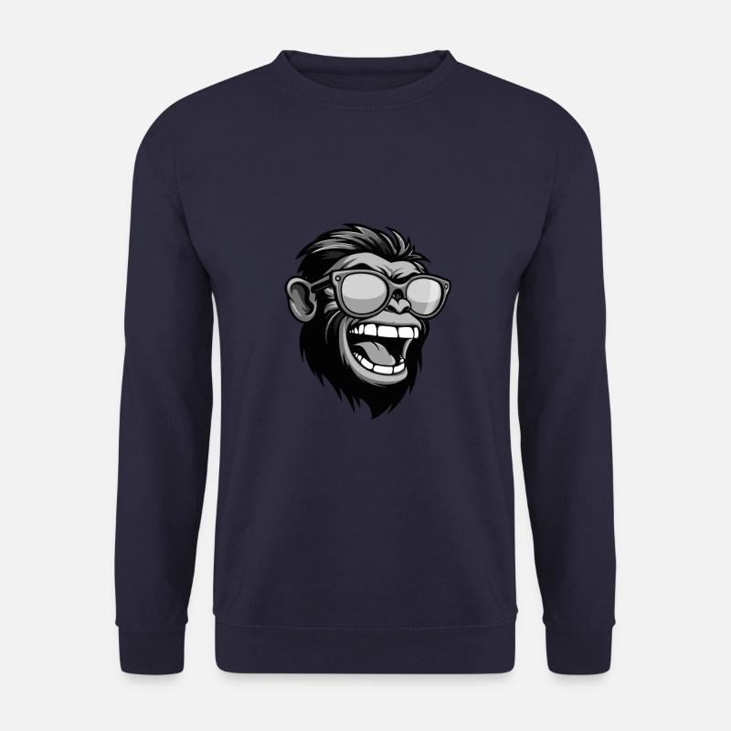Affe Kopf Porträt Lustig - Unisex Pullover - Navy