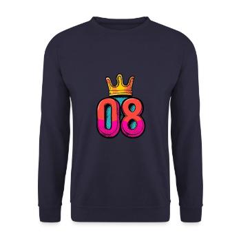 Couronne de maillot à 8 chiffres - Sweat-shirt Unisexe - marine - Devant - Alina (178cm) & Michal (187cm)