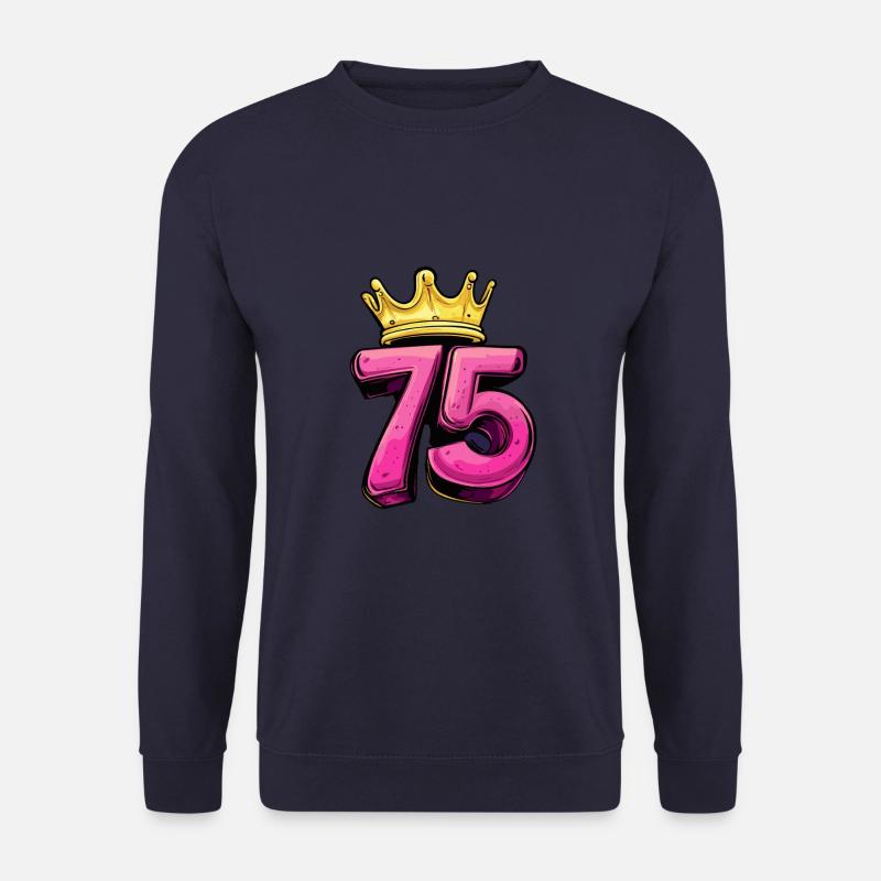 75 Numéro Jersey Couronne - Sweat-shirt Unisexe - marine