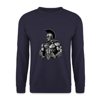 Spartan Gladiator Muscles Sparta - Unisex Sweatshirt - navy - Front - Alina (178cm) & Michal (187cm)